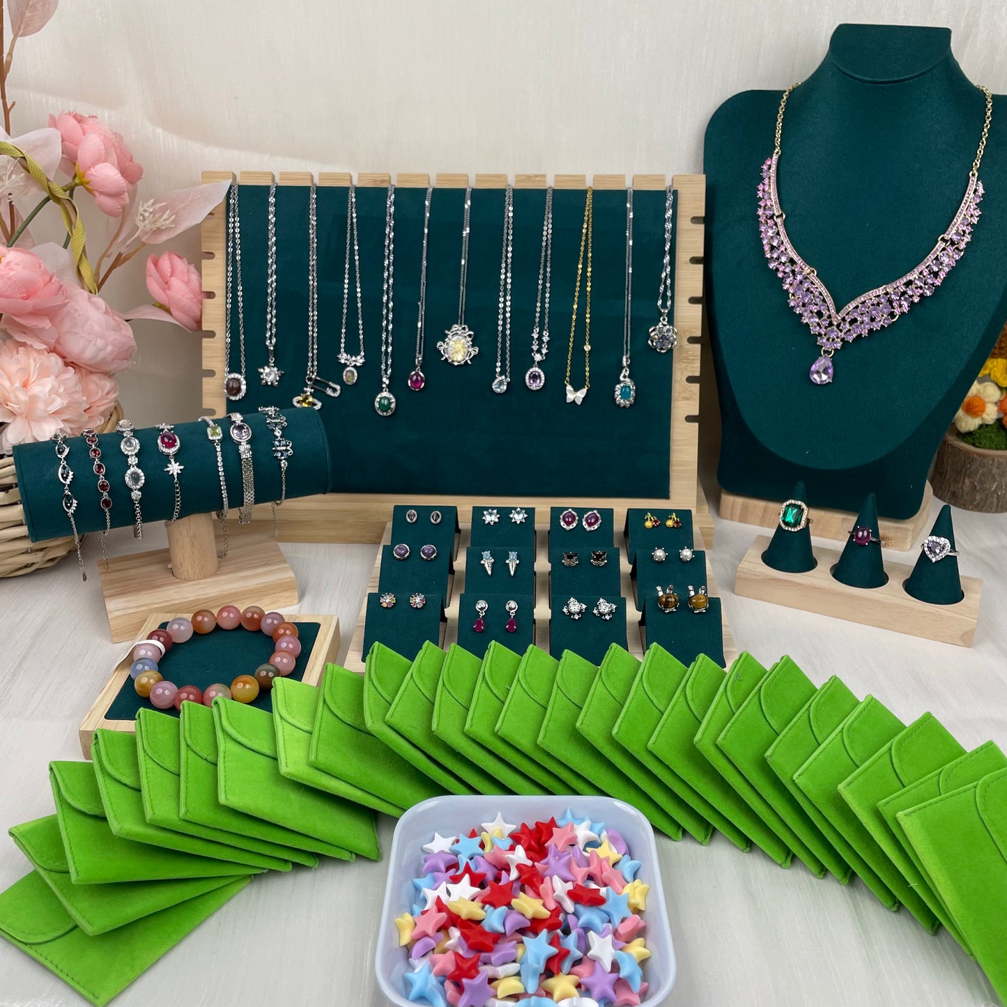 Natural Crystal Mystery Jewelry Bags4