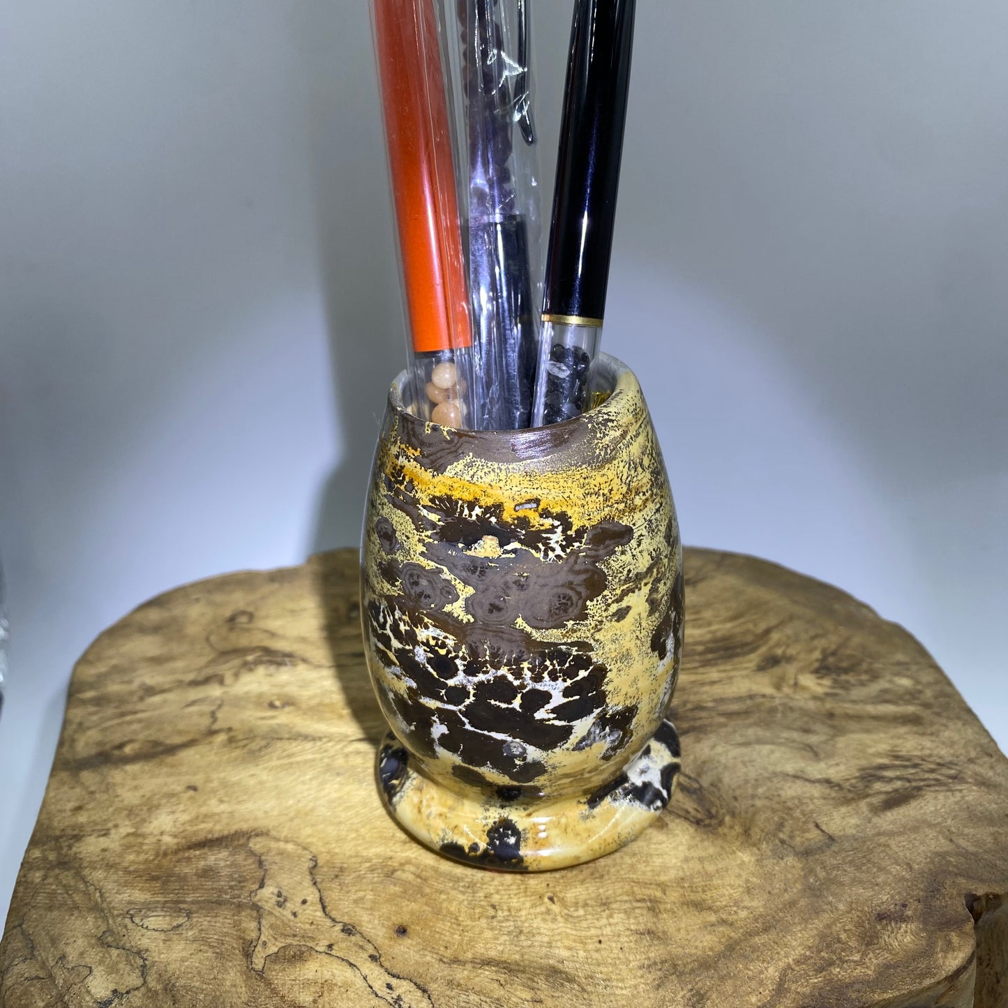 Picture Jasper Pencil Holder