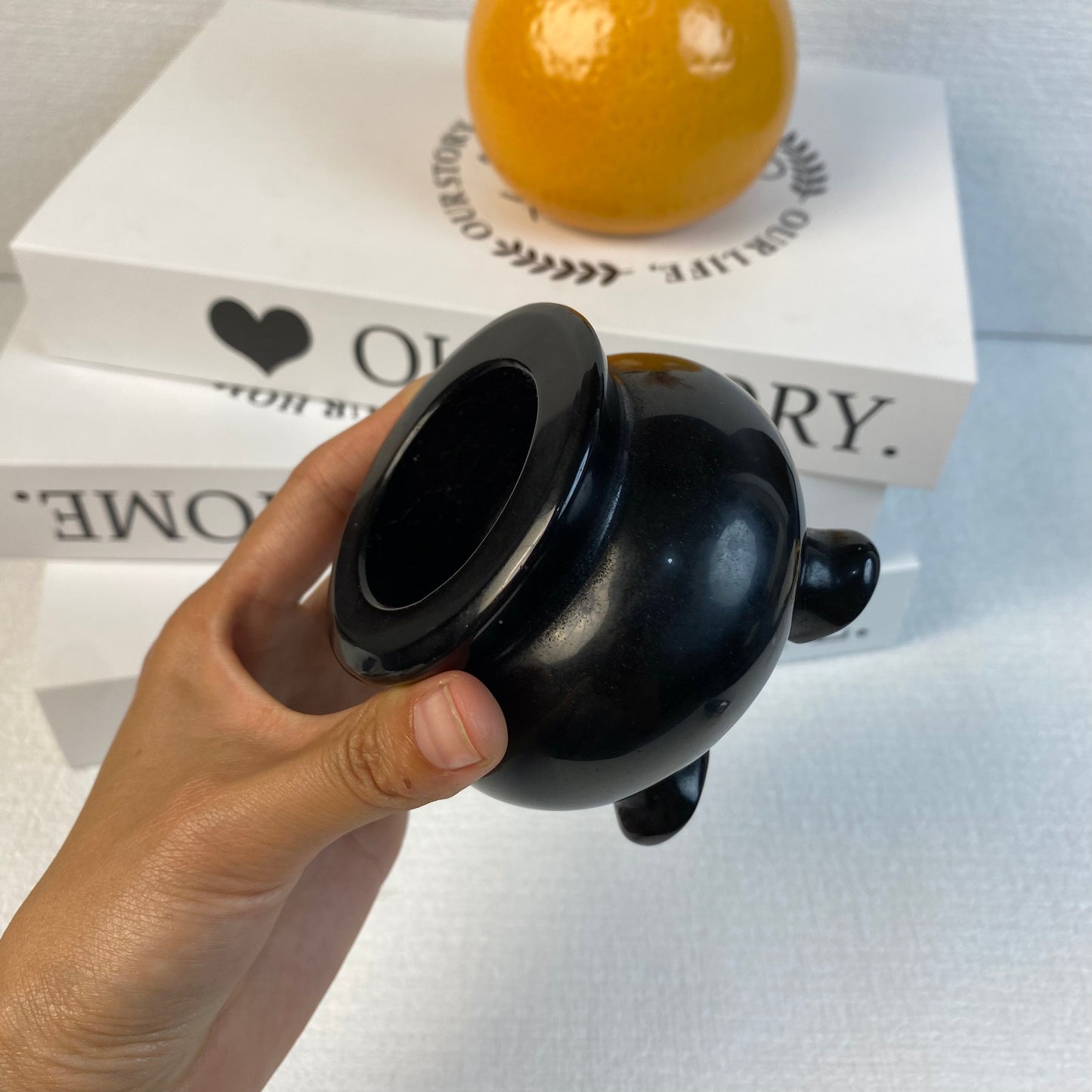 Black Obsidian Witch Tripod