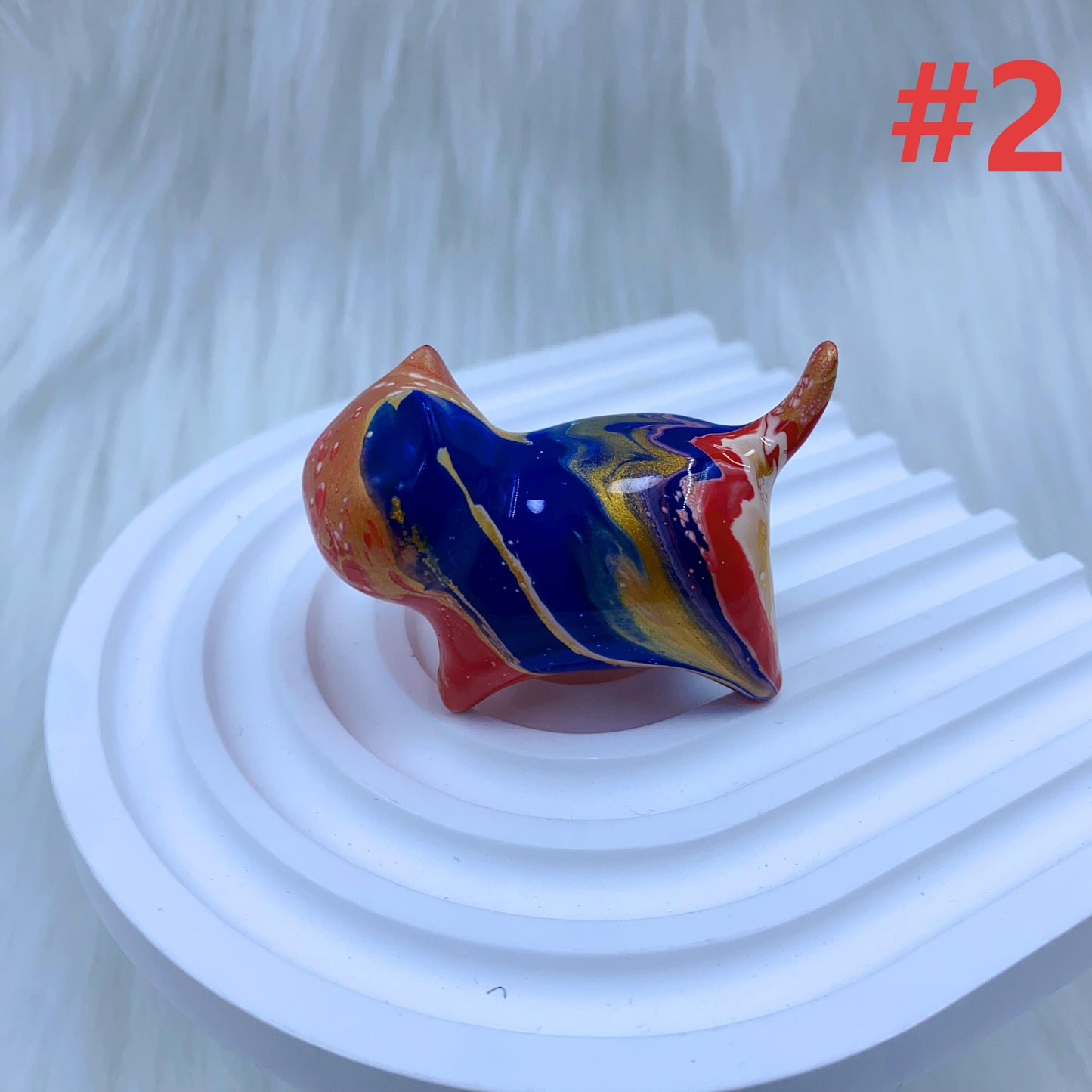 【Hand-painted】 Solid Sandalwood Lacquer Cat