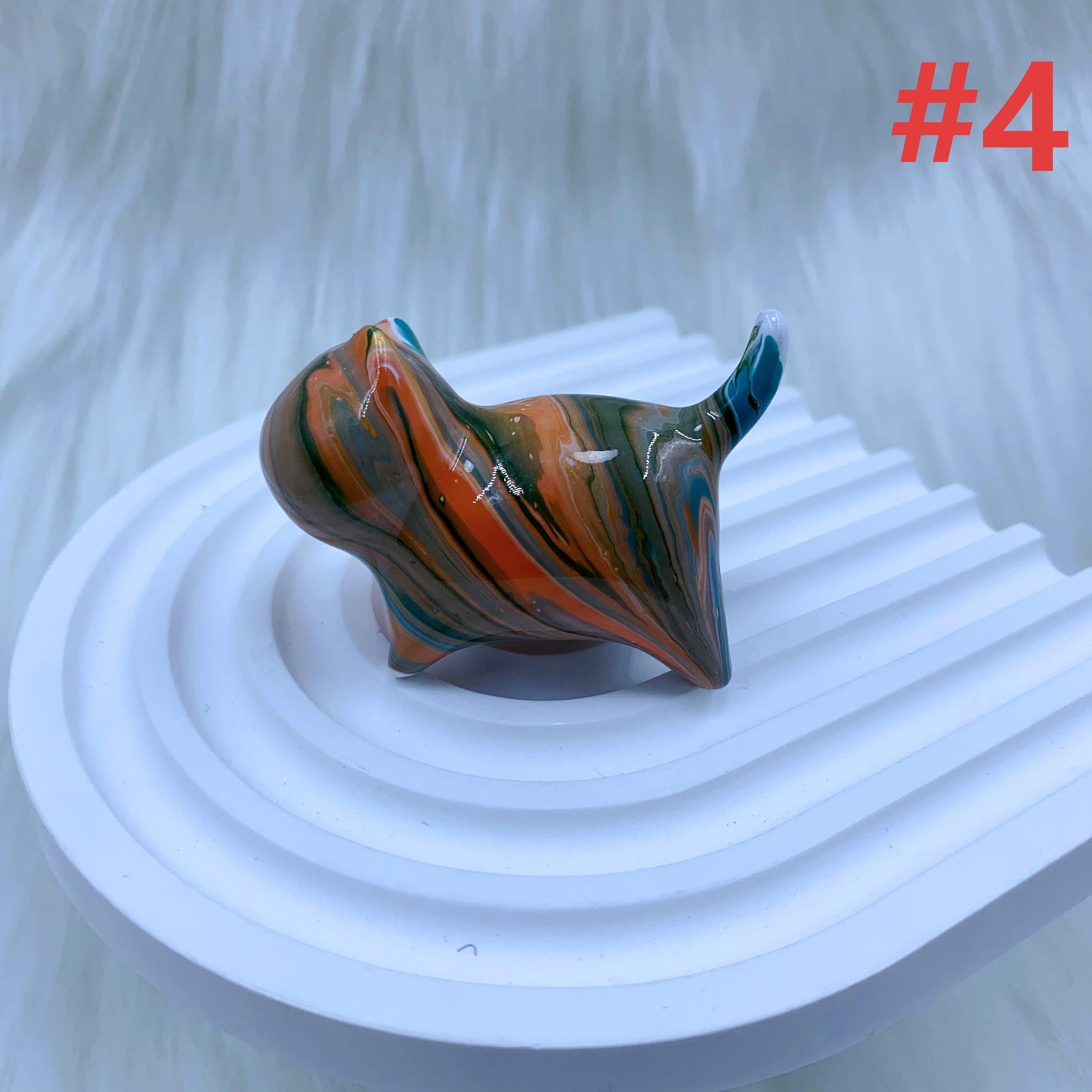 【Hand-painted】 Solid Sandalwood Lacquer Cat