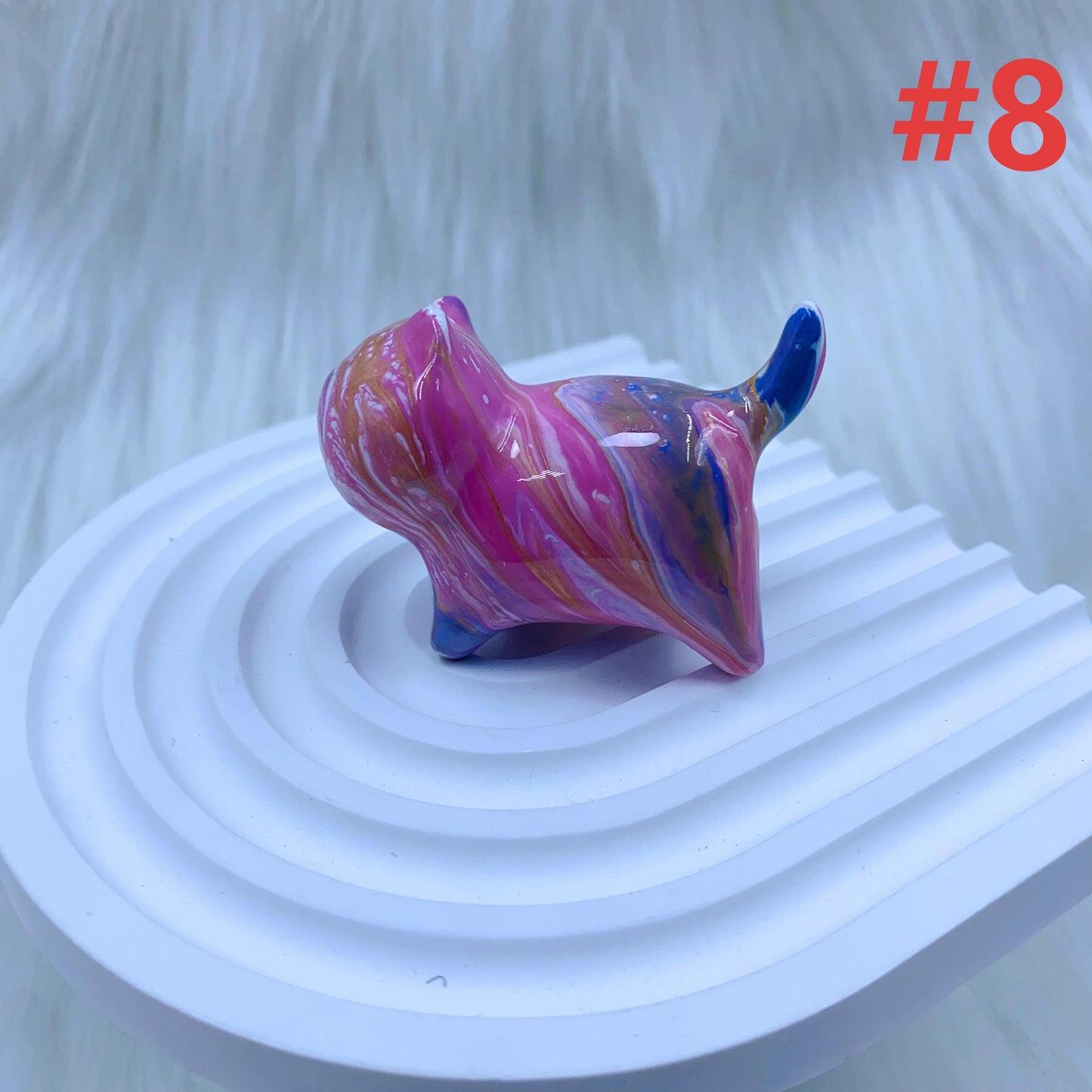 【Hand-painted】 Solid Sandalwood Lacquer Cat