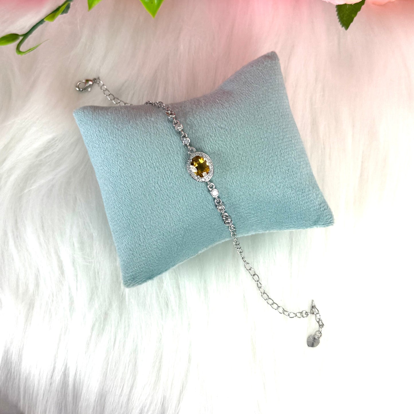 【Copper Alloy 】Citrine Bracelet