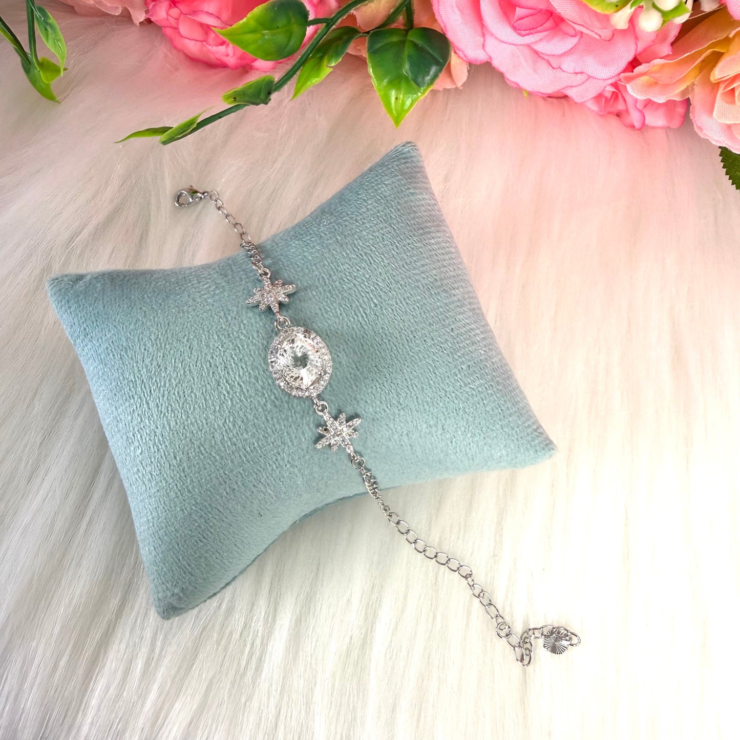 【Copper Alloy 】 Clear Quartz Bracelet