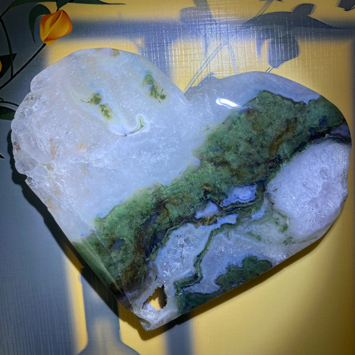 Moss Agate Heart
