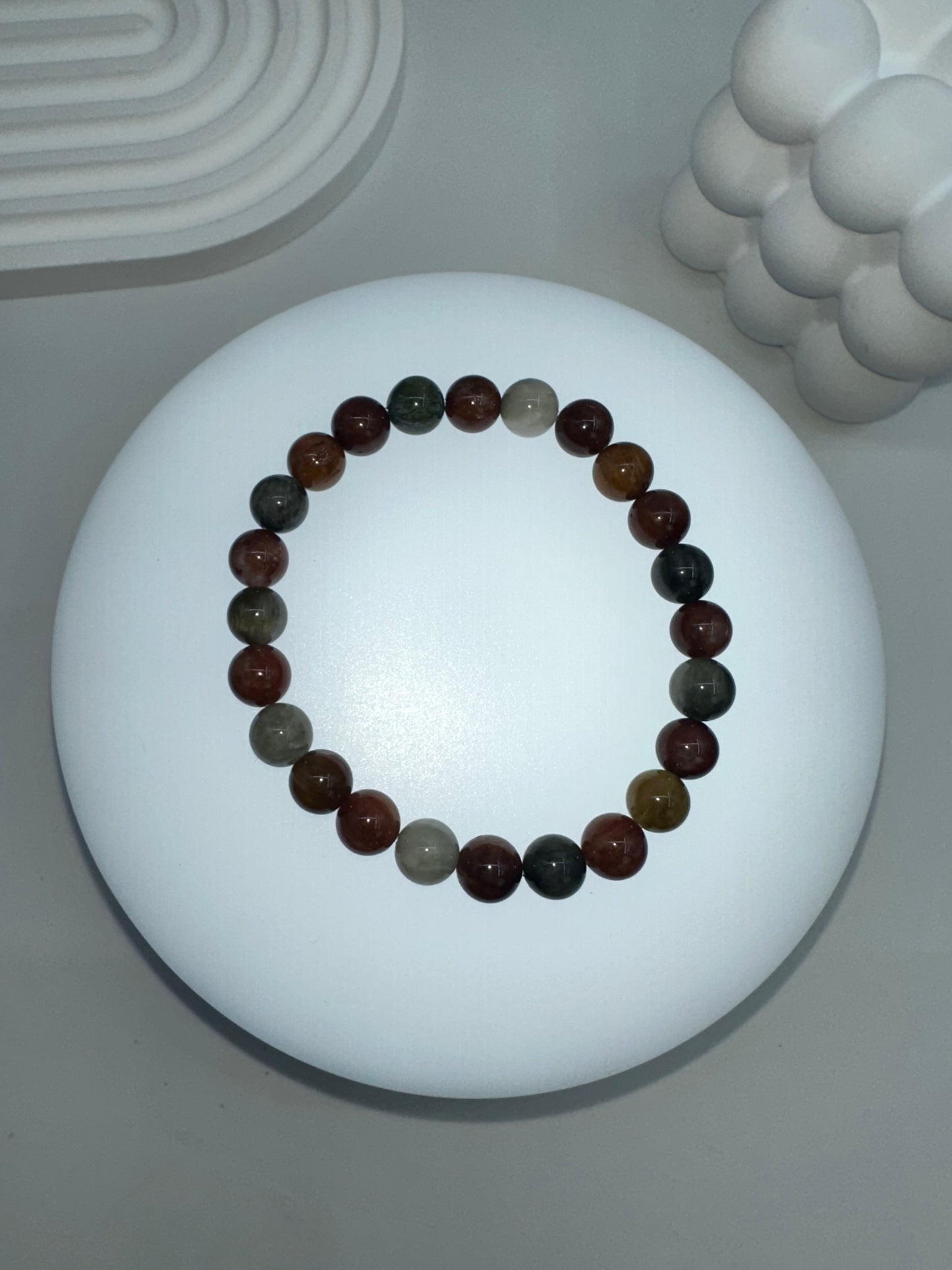 Rainbow Rabbit Hair Rutilated Bracelet