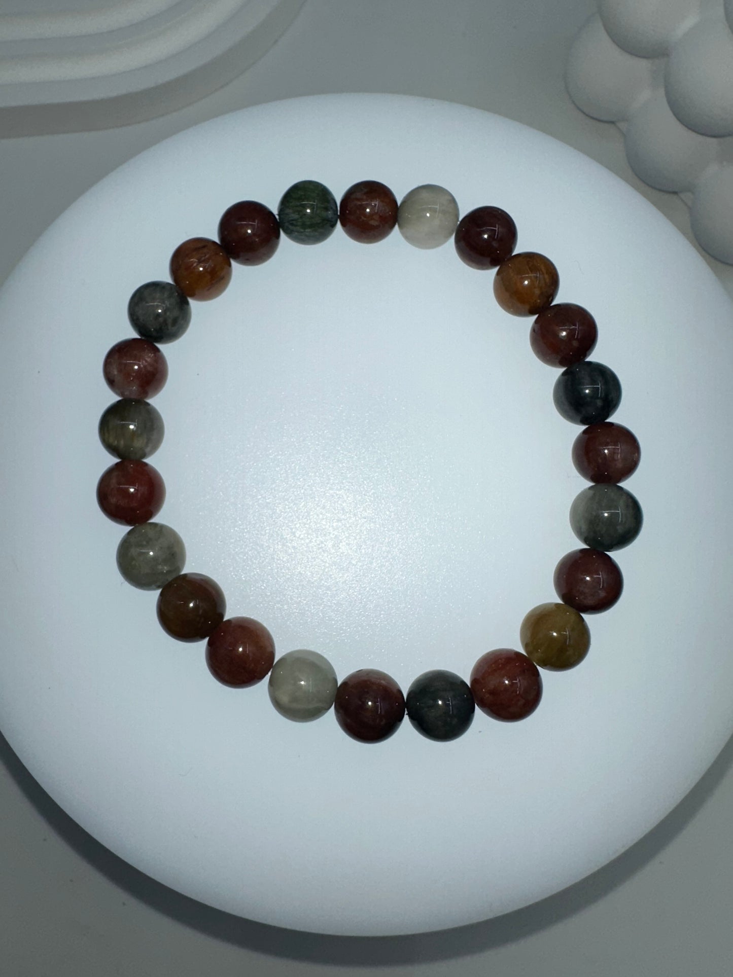 Rainbow Rabbit Hair Rutilated Bracelet