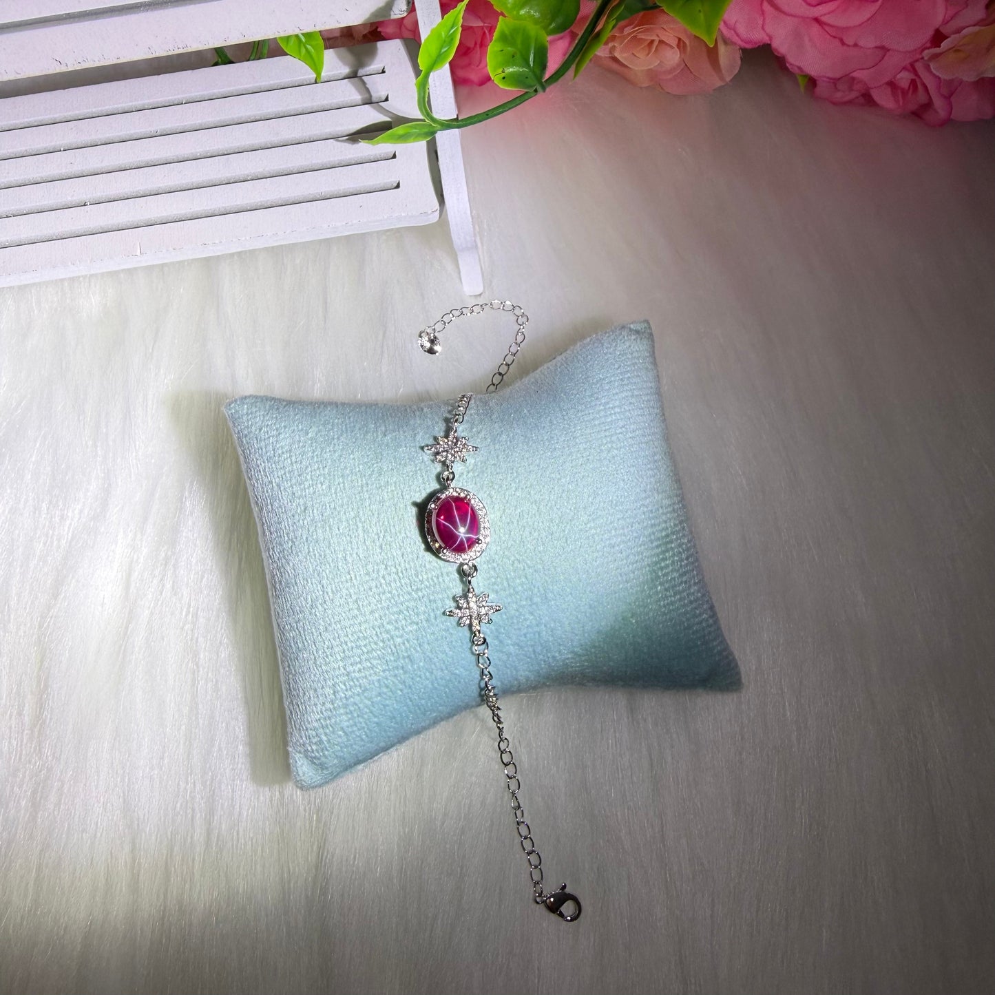 【Copper Alloy 】Star Ruby Bracelet