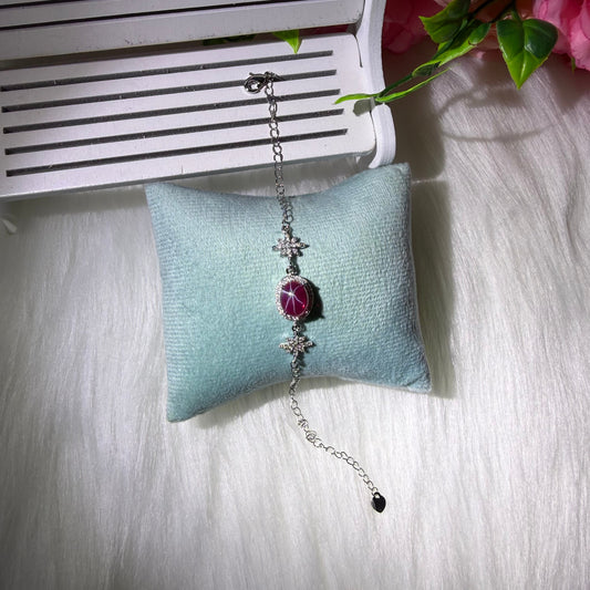 【Copper Alloy 】Star Ruby Bracelet