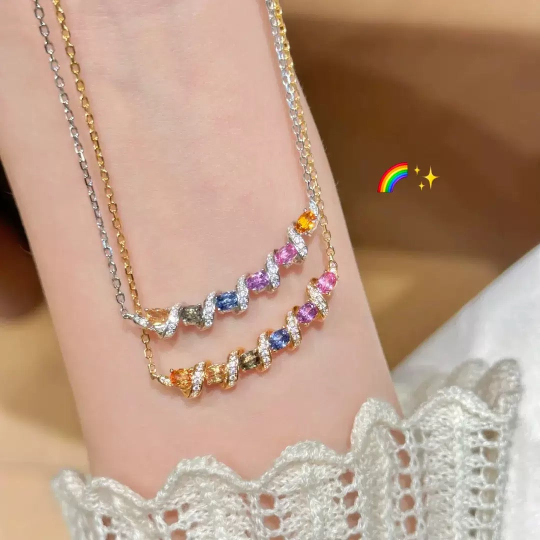 S925 Smiling Tourmaline Necklace