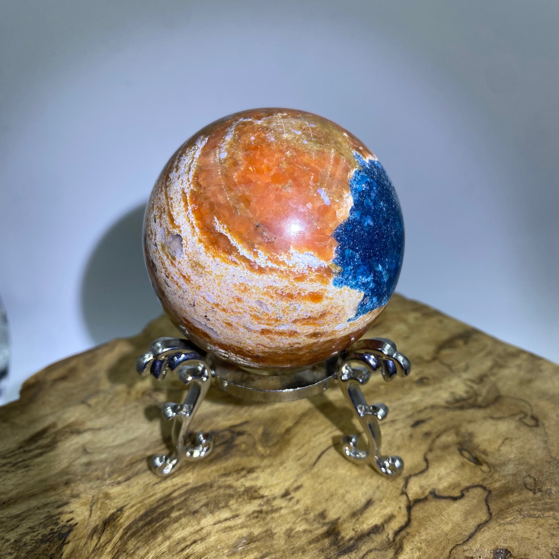 Sunstone With Apatite Sphere1