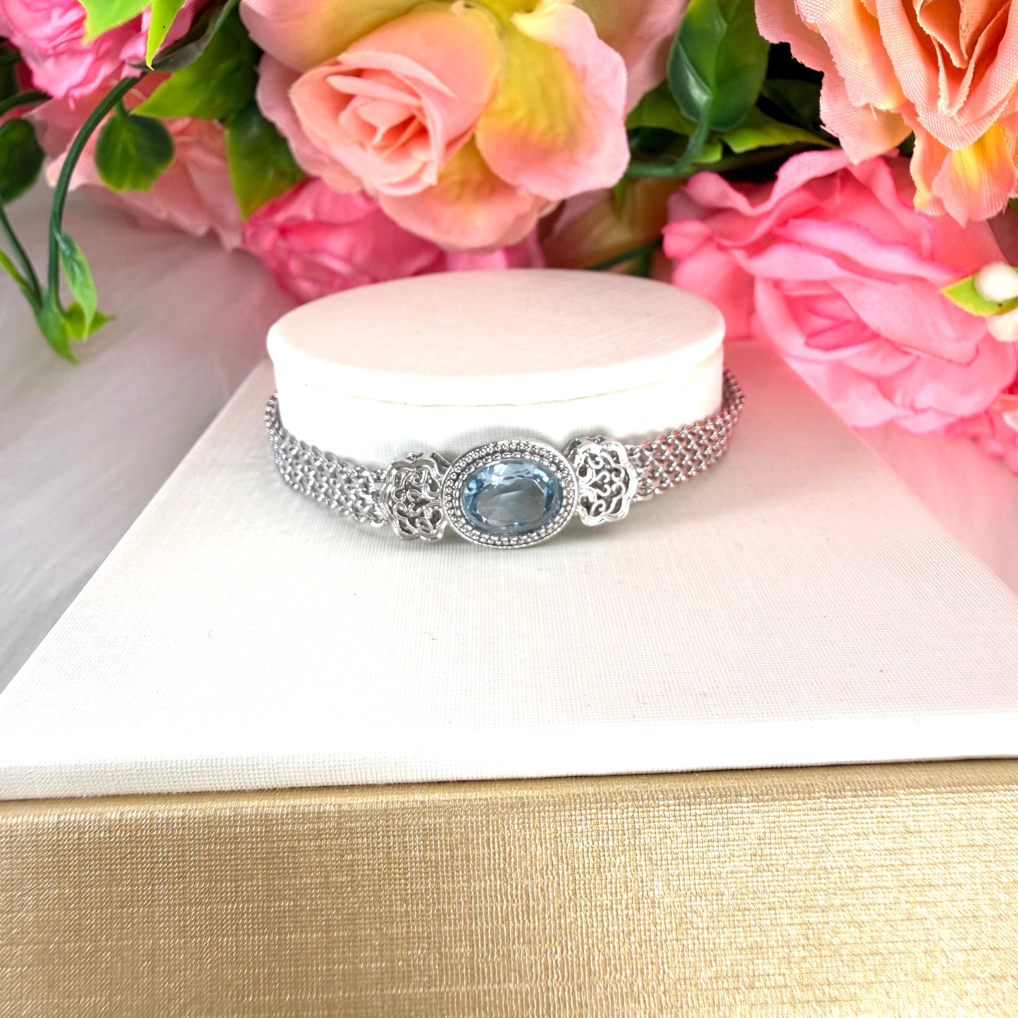【Copper Alloy 】Topaz Bracelet